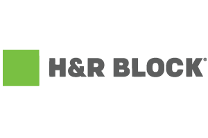 h and r block logo, links to h and r block store page.